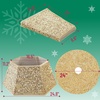 image:imageMr Pen Christmas Tree Skirt  48 Inch Knitted Xmas Tree SkirtSequin Gold