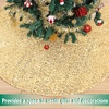 image:imageMr Pen Christmas Tree Skirt  48 Inch Knitted Xmas Tree SkirtSequin Gold