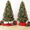 image:imageMr Pen Christmas Tree Skirt  48 Inch Knitted Xmas Tree SkirtSequin Red
