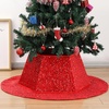 image:imageMr Pen Christmas Tree Skirt  48 Inch Knitted Xmas Tree SkirtSequin Red