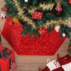 image:imageMr Pen Christmas Tree Skirt  48 Inch Knitted Xmas Tree SkirtSequin Red