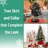 image:imageMr Pen Christmas Tree Skirt  48 Inch Knitted Xmas Tree SkirtSequin Red