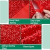 image:imageMr Pen Christmas Tree Skirt  48 Inch Knitted Xmas Tree SkirtSequin Red
