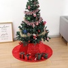 image:imageMr Pen Christmas Tree Skirt  48 Inch Knitted Xmas Tree SkirtSequin Red
