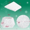 image:imageMr Pen Christmas Tree Skirt  48 Inch Knitted Xmas Tree SkirtSequin Silver
