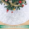 image:imageMr Pen Christmas Tree Skirt  48 Inch Knitted Xmas Tree SkirtSequin Silver
