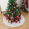 image:imageMr Pen Christmas Tree Skirt  48 Inch Knitted Xmas Tree SkirtSilver Sequin