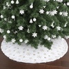 image:imageMr Pen Christmas Tree Skirt  48 Inch Knitted Xmas Tree SkirtWhite Gold