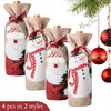 image:imageMr Pen Christmas Wine Bottle Bags 13 x 55 4 Pack  Burlap Wine Bottle Covers with Drawstring Reusable Holiday Gift Bags for Christmas Parties Host Gifts4