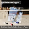 image:imageMr Pen Clear Acrylic Board with Stand 118 x 9 3 Markers  Rainbow Theme Clear Dry Erase Board for DeskClear