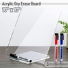 image:imageMr Pen Clear Acrylic Board with Stand 118 x 9 3 Markers  Rainbow Theme Clear Dry Erase Board for DeskClear