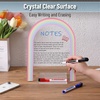 image:imageMr Pen Clear Acrylic Board with Stand 118 x 9 3 Markers  Rainbow Theme Clear Dry Erase Board for DeskRainbow Theme
