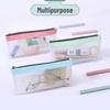 image:imageMr Pen Clear Pencil Pouch 850x425 3 Pack Durable TPU Material  Medium WaterResistant Pencil Bags with Smooth Zipper Multipurpose Clear Pouch for Stationery School OfficePastel