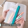 image:imageMr Pen Clear Pencil Pouch 850x425 3 Pack Durable TPU Material  Medium WaterResistant Pencil Bags with Smooth Zipper Multipurpose Clear Pouch for Stationery School OfficeLime Vibe