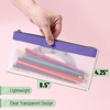 image:imageMr Pen Clear Pencil Pouch 850x425 3 Pack Durable TPU Material  Medium WaterResistant Pencil Bags with Smooth Zipper Multipurpose Clear Pouch for Stationery School OfficeMorandi