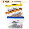 image:imageMr Pen Clear Pencil Pouch 850x425 3 Pack Durable TPU Material  Medium WaterResistant Pencil Bags with Smooth Zipper Multipurpose Clear Pouch for Stationery School OfficeSunset Harmony