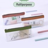 image:imageMr Pen Clear Pencil Pouch 850x425 3 Pack Durable TPU Material  Medium WaterResistant Pencil Bags with Smooth Zipper Multipurpose Clear Pouch for Stationery School OfficeNatural Glow