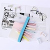 image:imageMr Pen Clear Pencil Pouch 850x425 3 Pack Durable TPU Material  Medium WaterResistant Pencil Bags with Smooth Zipper Multipurpose Clear Pouch for Stationery School OfficeBlue Shades