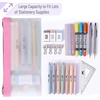 image:imageMr Pen Clear Pencil Pouch 850x425 3 Pack Durable TPU Material  Medium WaterResistant Pencil Bags with Smooth Zipper Multipurpose Clear Pouch for Stationery School OfficePink Shades