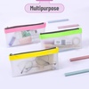 image:imageMr Pen Clear Pencil Pouch 850x425 3 Pack Durable TPU Material  Medium WaterResistant Pencil Bags with Smooth Zipper Multipurpose Clear Pouch for Stationery School OfficeCandy