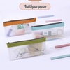 image:imageMr Pen Clear Pencil Pouch 850x425 3 Pack Durable TPU Material  Medium WaterResistant Pencil Bags with Smooth Zipper Multipurpose Clear Pouch for Stationery School OfficeEarthy