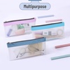 image:imageMr Pen Clear Pencil Pouch 850x425 3 Pack Durable TPU Material  Medium WaterResistant Pencil Bags with Smooth Zipper Multipurpose Clear Pouch for Stationery School OfficeVivid Earth
