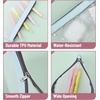 image:imageMr Pen Clear Pencil Pouch 850x425 3 Pack Durable TPU Material  Medium WaterResistant Pencil Bags with Smooth Zipper Multipurpose Clear Pouch for Stationery School OfficeSoft Pastel