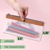 image:imageMr Pen Clear Pencil Pouch 850x425 3 Pack Durable TPU Material  Medium WaterResistant Pencil Bags with Smooth Zipper Multipurpose Clear Pouch for Stationery School OfficeNatural Glow