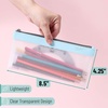 image:imageMr Pen Clear Pencil Pouch 850x425 3 Pack Durable TPU Material  Medium WaterResistant Pencil Bags with Smooth Zipper Multipurpose Clear Pouch for Stationery School OfficeLime Vibe