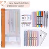 image:imageMr Pen Clear Pencil Pouch 850x425 3 Pack Durable TPU Material  Medium WaterResistant Pencil Bags with Smooth Zipper Multipurpose Clear Pouch for Stationery School OfficeEarthy