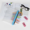 image:imageMr Pen Clear Pencil Pouch 850x425 3 Pack Durable TPU Material  Medium WaterResistant Pencil Bags with Smooth Zipper Multipurpose Clear Pouch for Stationery School OfficeBlue Shades