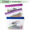 image:imageMr Pen Clear Pencil Pouch 850x425 3 Pack Durable TPU Material  Medium WaterResistant Pencil Bags with Smooth Zipper Multipurpose Clear Pouch for Stationery School OfficeLavender Dreams