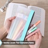 image:imageMr Pen Clear Pencil Pouch 850x425 3 Pack Durable TPU Material  Medium WaterResistant Pencil Bags with Smooth Zipper Multipurpose Clear Pouch for Stationery School OfficeBlue Shades