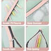 image:imageMr Pen Clear Pencil Pouch 850x425 3 Pack Durable TPU Material  Medium WaterResistant Pencil Bags with Smooth Zipper Multipurpose Clear Pouch for Stationery School OfficeEarth Tone