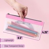 image:imageMr Pen Clear Pencil Pouch 850x425 3 Pack Durable TPU Material  Medium WaterResistant Pencil Bags with Smooth Zipper Multipurpose Clear Pouch for Stationery School OfficePink Shades