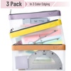 image:imageMr Pen Clear Pencil Pouch 850x425 3 Pack Durable TPU Material  Medium WaterResistant Pencil Bags with Smooth Zipper Multipurpose Clear Pouch for Stationery School OfficeSunset