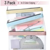 image:imageMr Pen Clear Pencil Pouch 850x425 3 Pack Durable TPU Material  Medium WaterResistant Pencil Bags with Smooth Zipper Multipurpose Clear Pouch for Stationery School OfficeSoft Pastel