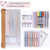 image:imageMr Pen Clear Pencil Pouch 850x425 3 Pack Durable TPU Material  Medium WaterResistant Pencil Bags with Smooth Zipper Multipurpose Clear Pouch for Stationery School OfficeAutumn