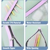 image:imageMr Pen Clear Pencil Pouch 850x425 3 Pack Durable TPU Material  Medium WaterResistant Pencil Bags with Smooth Zipper Multipurpose Clear Pouch for Stationery School OfficeVivid Earth