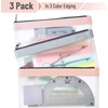 image:imageMr Pen Clear Pencil Pouch 850x425 3 Pack Durable TPU Material  Medium WaterResistant Pencil Bags with Smooth Zipper Multipurpose Clear Pouch for Stationery School OfficeEarth Tone