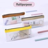 image:imageMr Pen Clear Pencil Pouch 850x425 3 Pack Durable TPU Material  Medium WaterResistant Pencil Bags with Smooth Zipper Multipurpose Clear Pouch for Stationery School OfficeAutumn