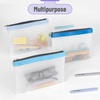 image:imageMr Pen Clear Pencil Pouch 850x425 3 Pack Durable TPU Material  Medium WaterResistant Pencil Bags with Smooth Zipper Multipurpose Clear Pouch for Stationery School OfficeBlue Shades