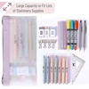 image:imageMr Pen Clear Pencil Pouch 850x425 3 Pack Durable TPU Material  Medium WaterResistant Pencil Bags with Smooth Zipper Multipurpose Clear Pouch for Stationery School OfficeSunset