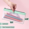 image:imageMr Pen Clear Pencil Pouch 850x425 3 Pack Durable TPU Material  Medium WaterResistant Pencil Bags with Smooth Zipper Multipurpose Clear Pouch for Stationery School OfficePastel
