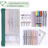 image:imageMr Pen Clear Pencil Pouch 850x425 3 Pack Durable TPU Material  Medium WaterResistant Pencil Bags with Smooth Zipper Multipurpose Clear Pouch for Stationery School OfficeNatural Glow