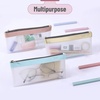 image:imageMr Pen Clear Pencil Pouch 850x425 3 Pack Durable TPU Material  Medium WaterResistant Pencil Bags with Smooth Zipper Multipurpose Clear Pouch for Stationery School OfficeSoft Pastel