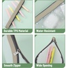image:imageMr Pen Clear Pencil Pouch 850x425 3 Pack Durable TPU Material  Medium WaterResistant Pencil Bags with Smooth Zipper Multipurpose Clear Pouch for Stationery School OfficeNatural Glow