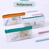 image:imageMr Pen Clear Pencil Pouch 850x425 3 Pack Durable TPU Material  Medium WaterResistant Pencil Bags with Smooth Zipper Multipurpose Clear Pouch for Stationery School OfficeLime Vibe