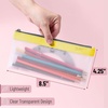 image:imageMr Pen Clear Pencil Pouch 850x425 3 Pack Durable TPU Material  Medium WaterResistant Pencil Bags with Smooth Zipper Multipurpose Clear Pouch for Stationery School OfficeSunset