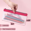 image:imageMr Pen Clear Pencil Pouch 850x425 3 Pack Durable TPU Material  Medium WaterResistant Pencil Bags with Smooth Zipper Multipurpose Clear Pouch for Stationery School OfficeDeep Sunshine